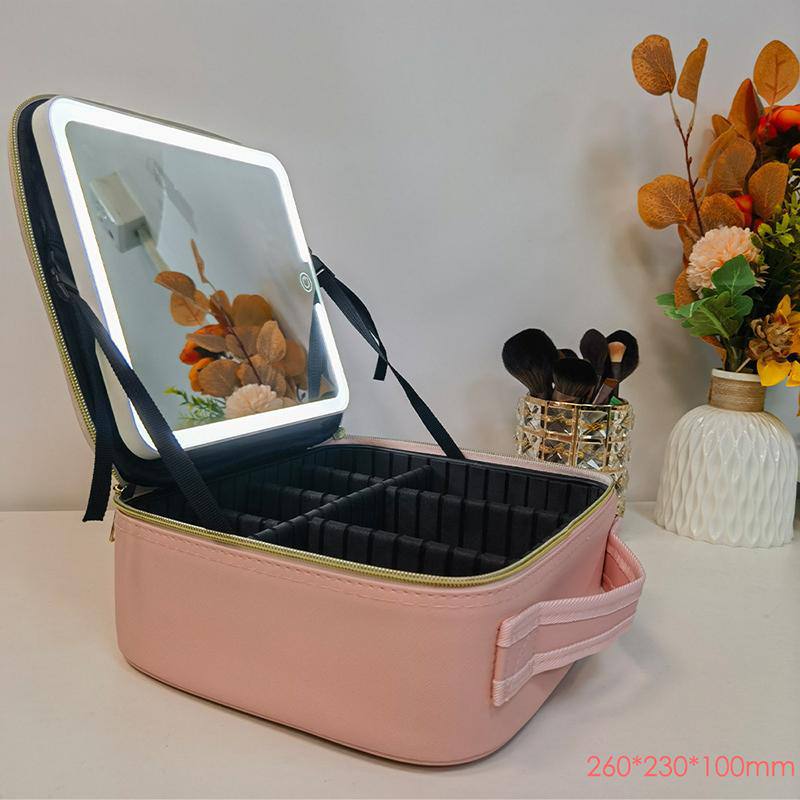 Trousse de maquillage avec miroir lumineux — الوصف 2