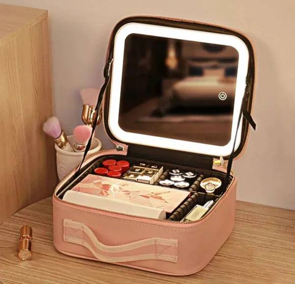 Trousse de maquillage avec miroir lumineux — الوصف 5